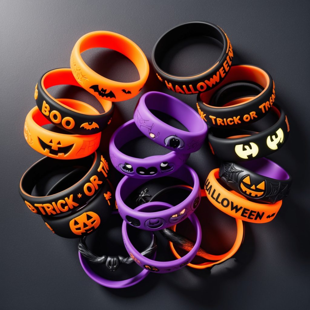 Halloween-themed wristbands